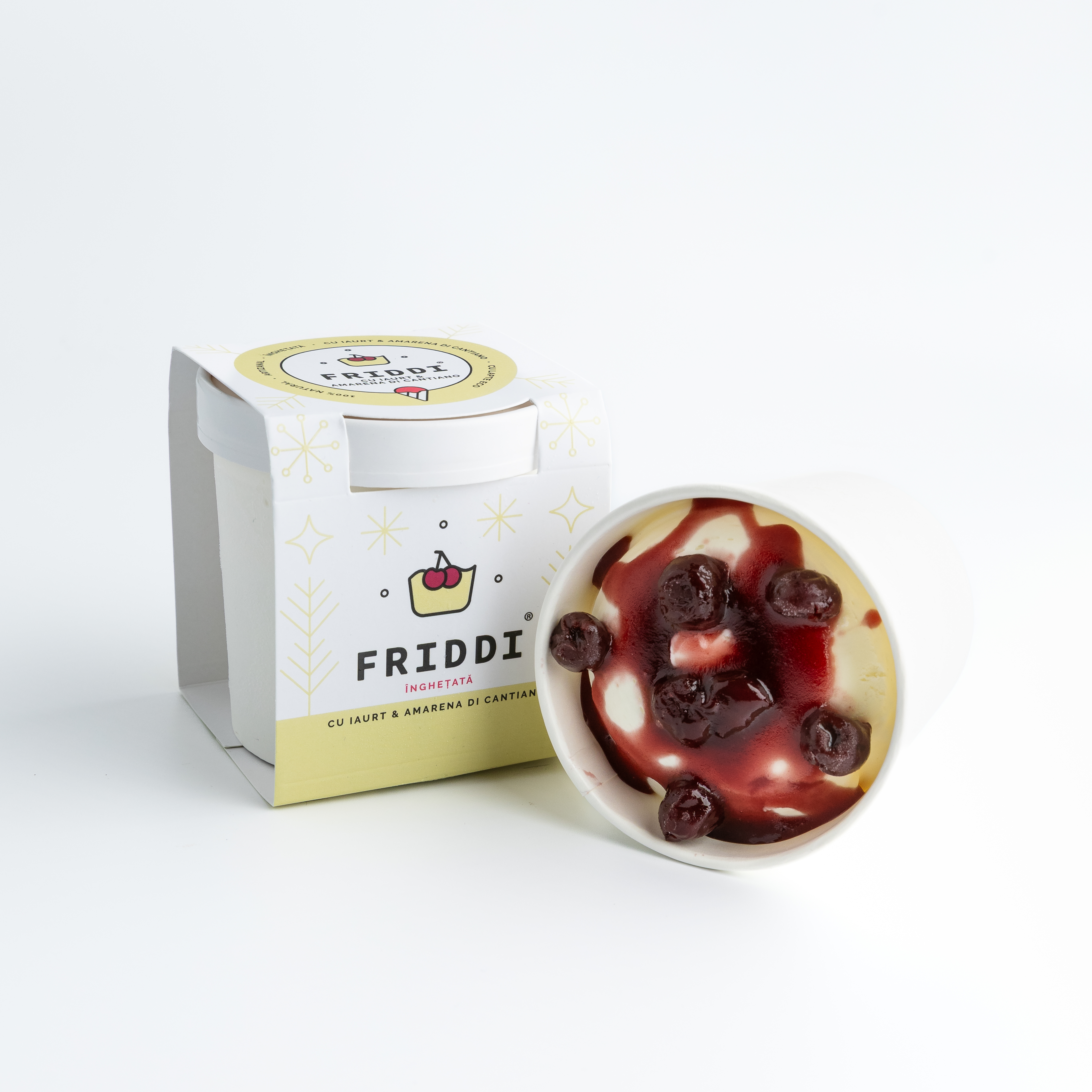 Winter edition - Iaurt cu amarena di Cantiano | Gelato | Lapte Bio- pahar 250g