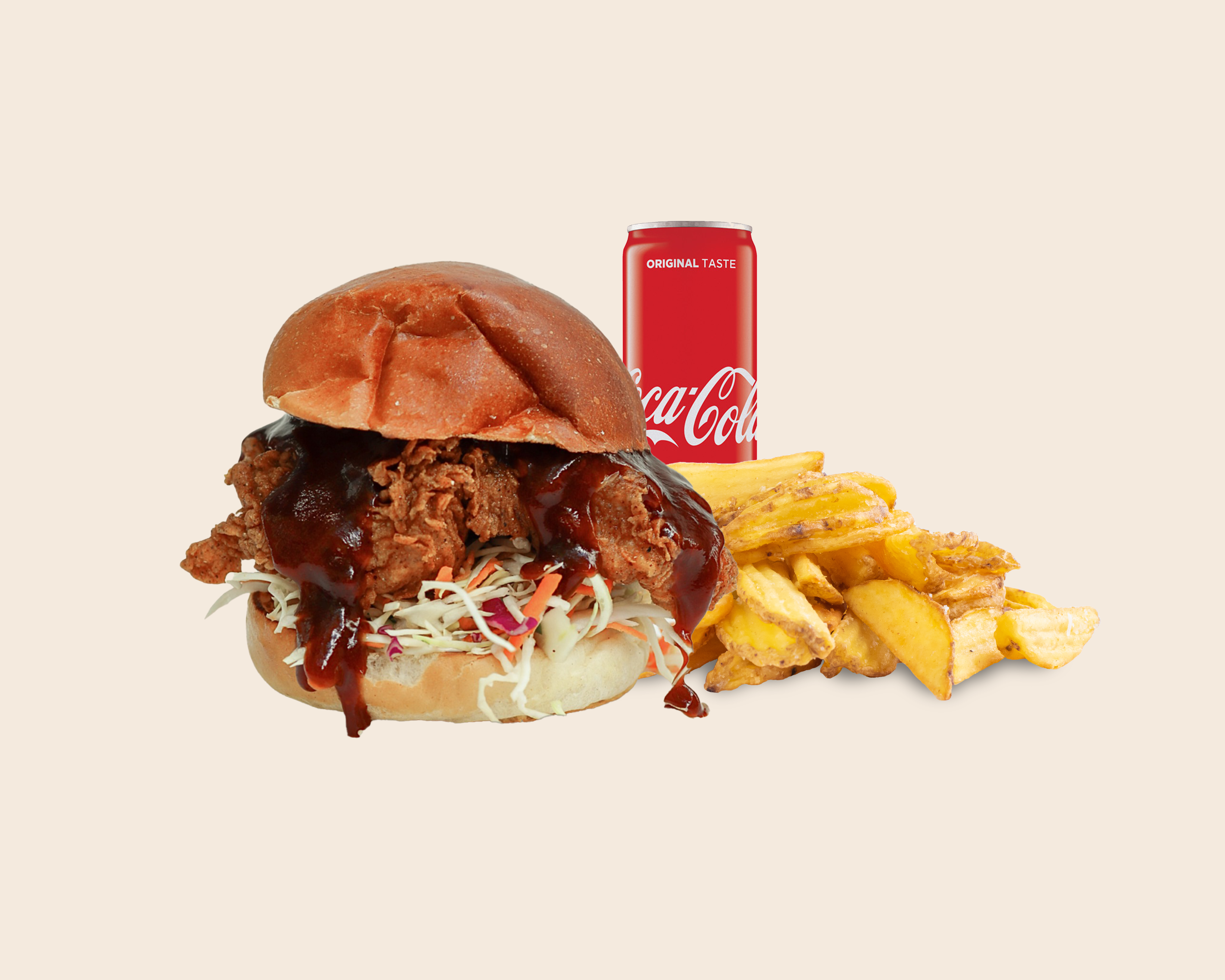 Menu | Smoky Burger, Fries Crispers 130g, Soft Drink