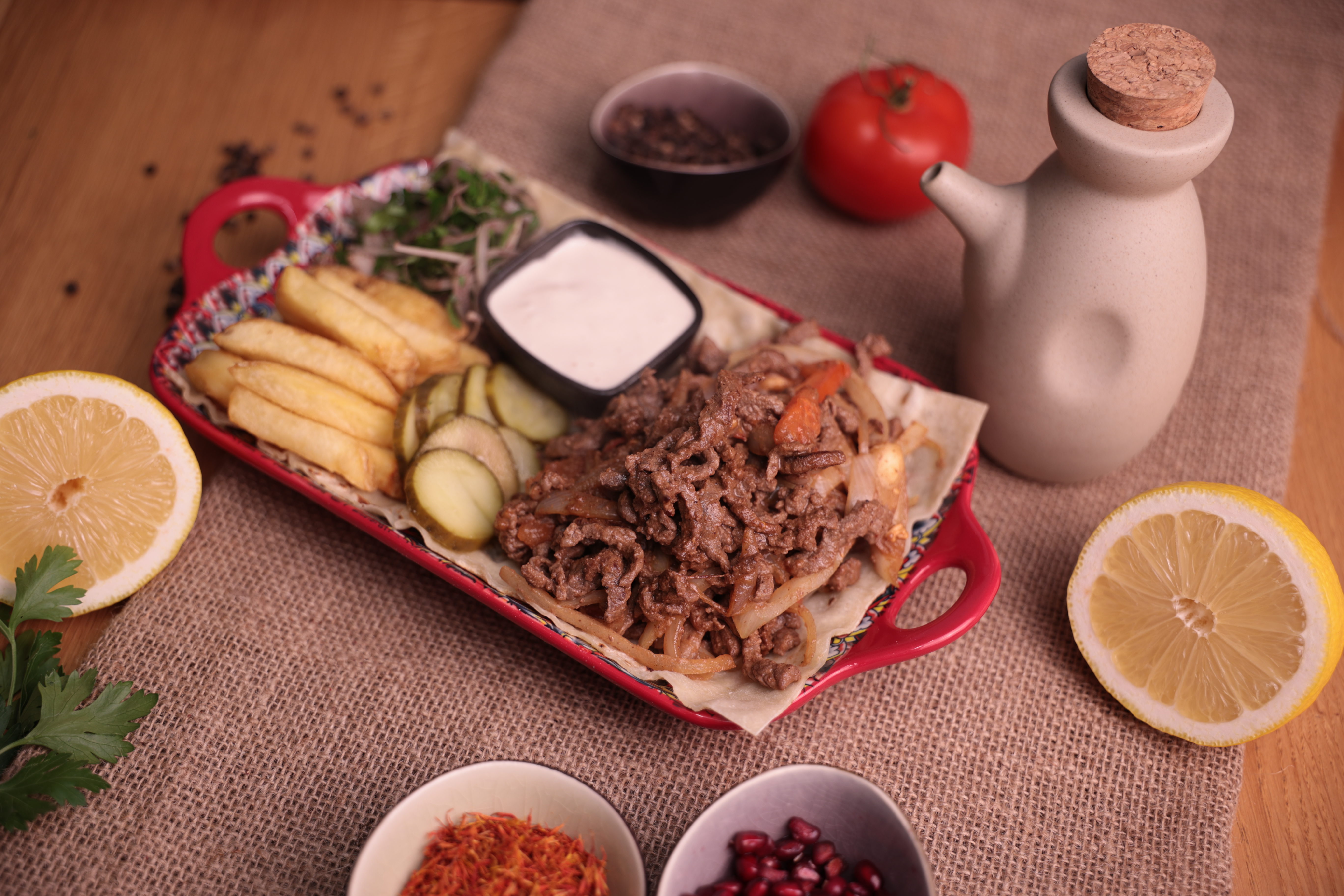 Shaworma de vită la tigaie