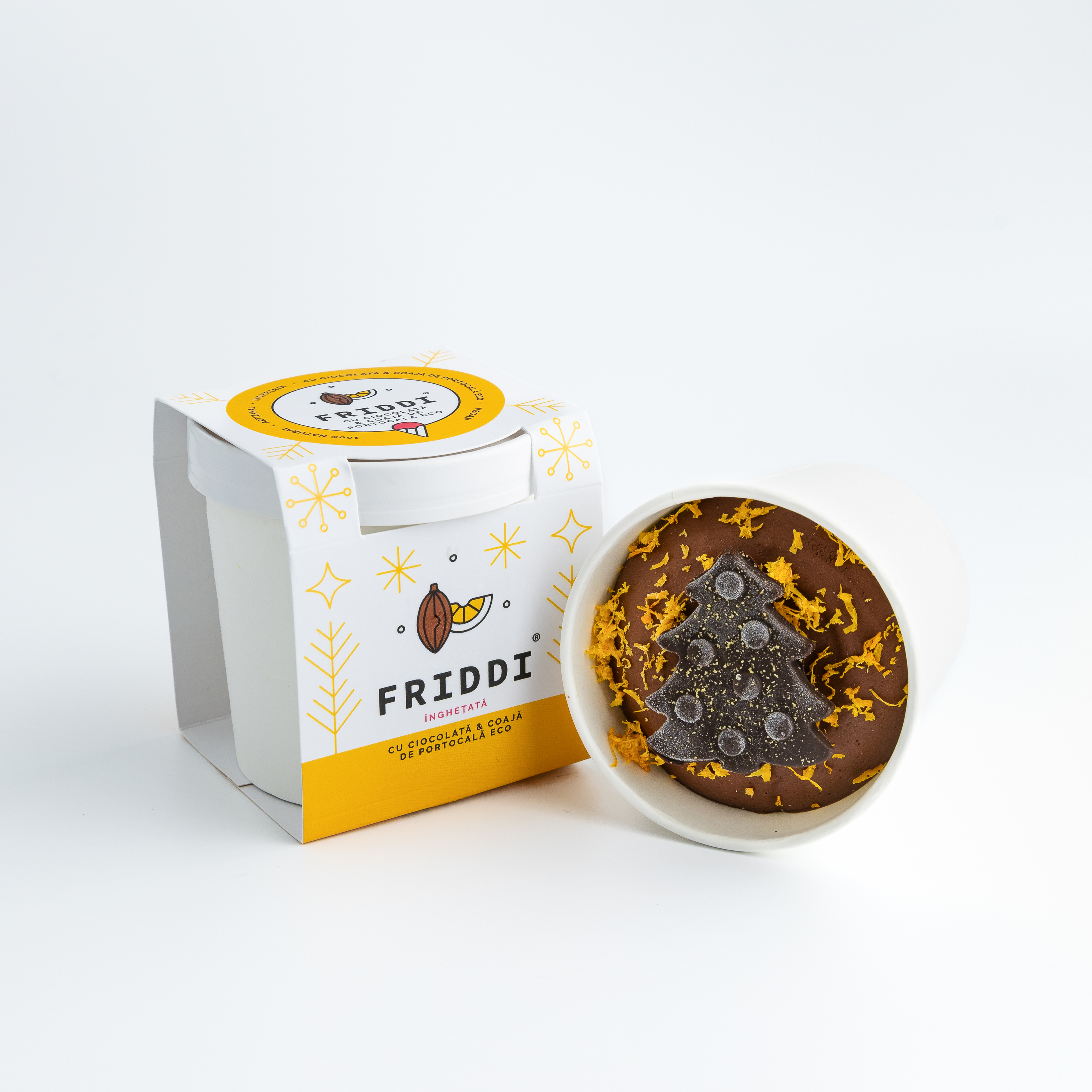 Winter edition - Ciocolata si coaja portocala eco| Sorbetto| Vegan - pahar 250g