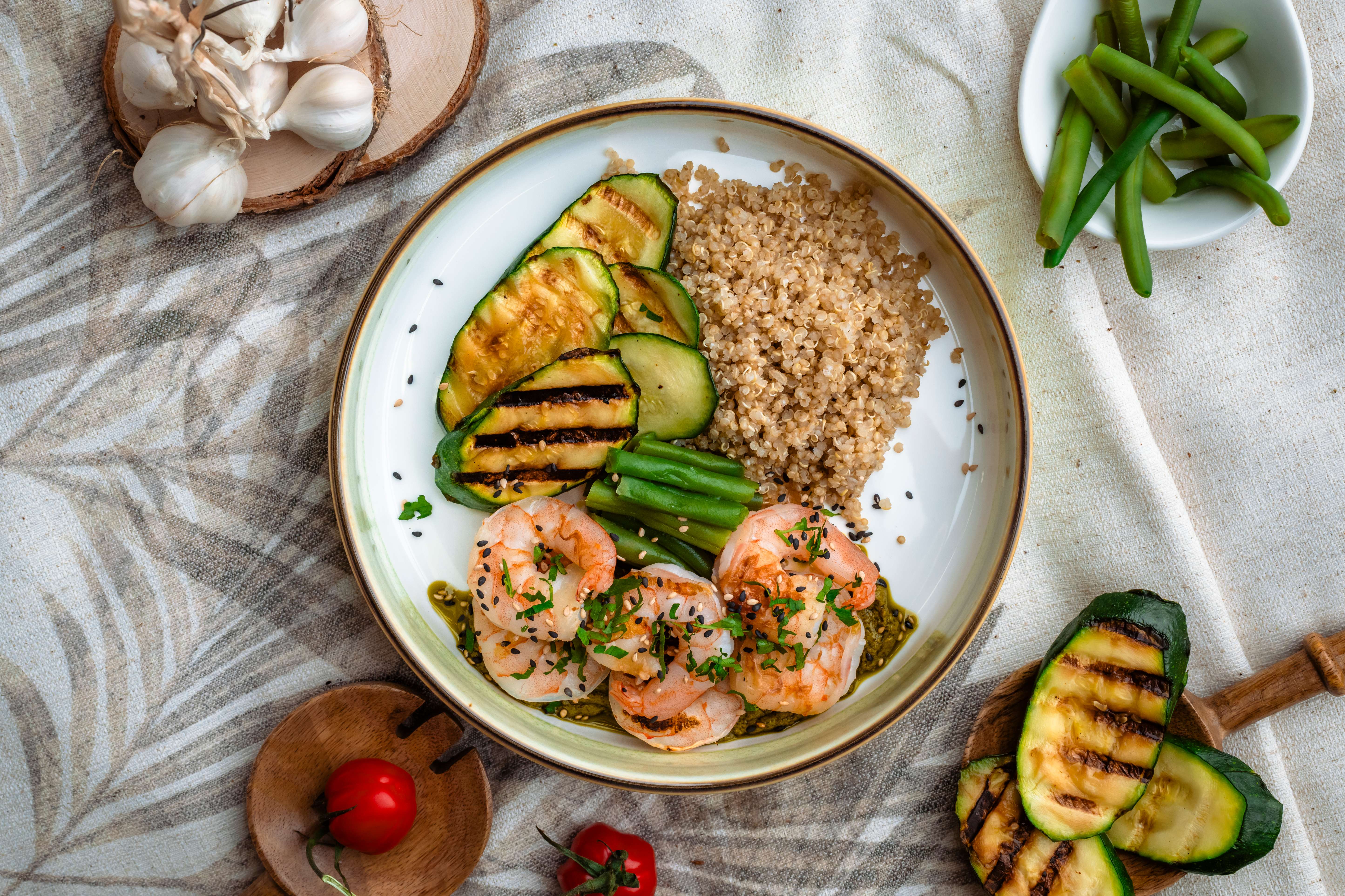 Pesto Shrimp Bowl